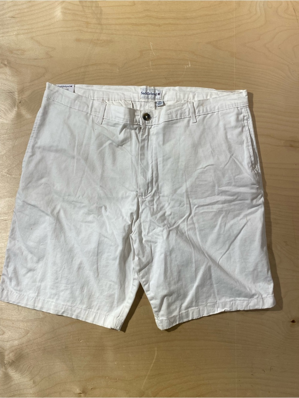 Saddlebred White Men’s Casual Cotton Shorts 36W (BM)
